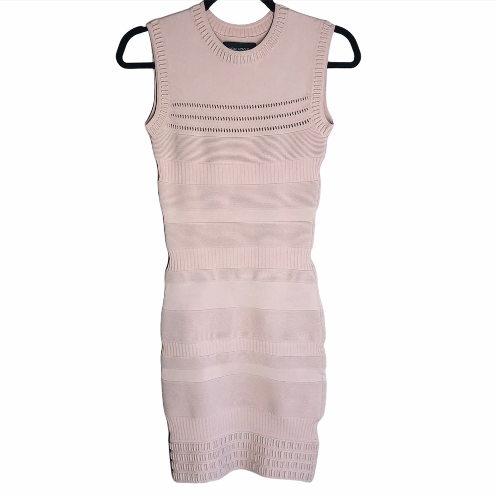 YIGAL AZROUEL PINK BODYCON DRESS SIZE XS